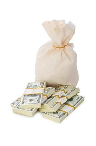 Sacks of money isolated — Stock Photo, Image