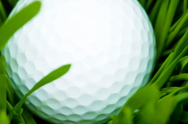 Pelota de golf en la hierba verde — Foto de Stock