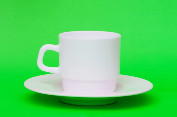 White cup isolated on the background — Stock Photo, Image