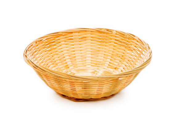 Woven basket isolated on the white