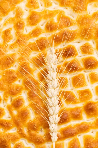 Έννοια της διατροφής με φρέσκο ψωμί — Φωτογραφία Αρχείου