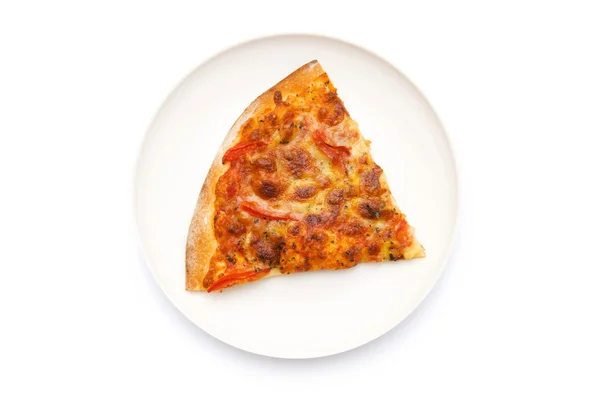 Pizza izolovaných na bílém — Stock fotografie