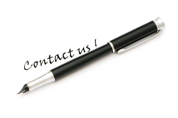 Pen en neem contact op met ons bericht — Stockfoto