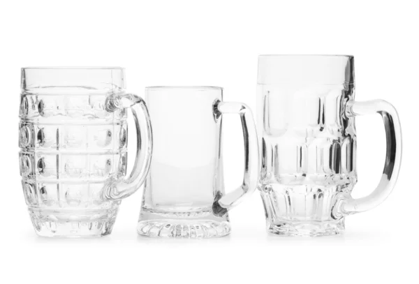 stock image Beer glasses isolated on the white