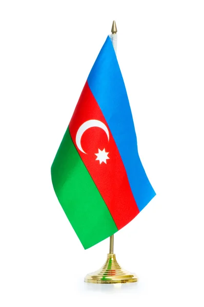 Flaga Azerbejdżanu na białym tle — Zdjęcie stockowe