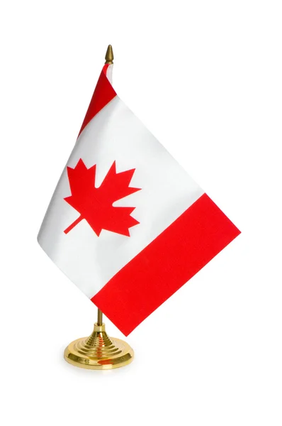 Kanada Flagge isoliert auf weiß — Stockfoto