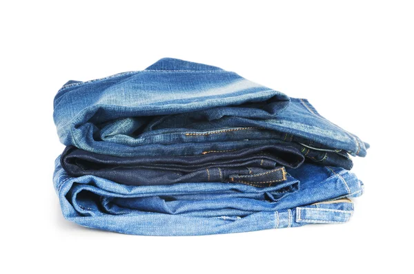 Par jeans isolerat på vita — Stockfoto