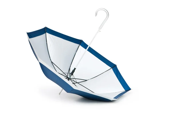 Blue umbrella isolated on the white — Stock Photo, Image