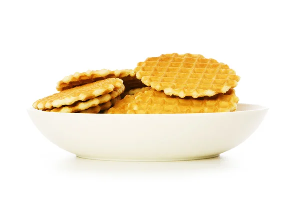 Biscoitos saborosos isolados no branco — Fotografia de Stock