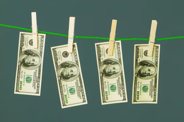 ドルと金マネーロンダ リングの概念 — ストック写真