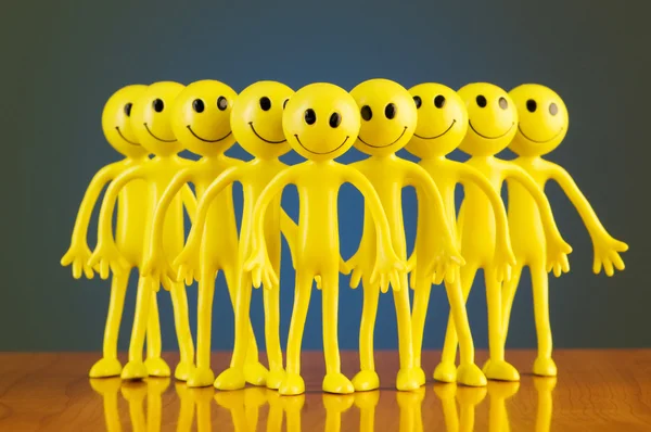 Leadership concept with smilies — Stock Photo, Image