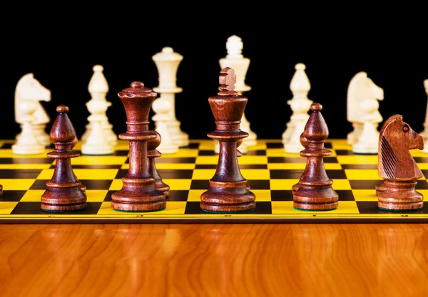 Schachkonzept mit Figuren — Stockfoto