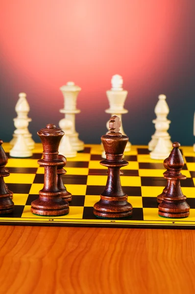 Chess concept with pieces — Stock Photo, Image