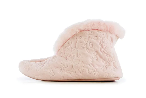 Warm slippers isolated on the white — Stock Photo, Image