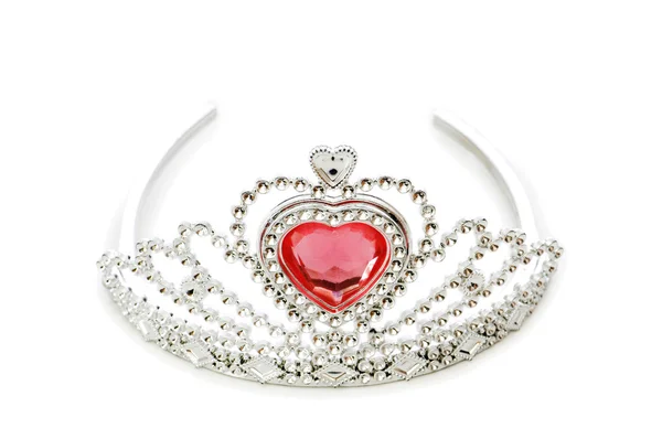 Silver diadem isolated on the white — Stock Photo, Image