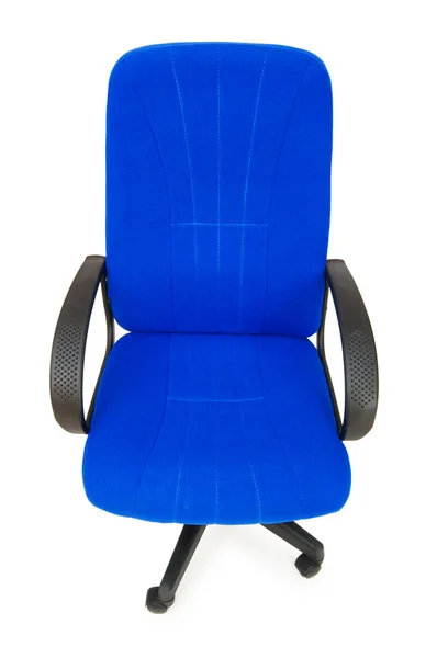 孤立的蓝色办公椅 — 图库照片