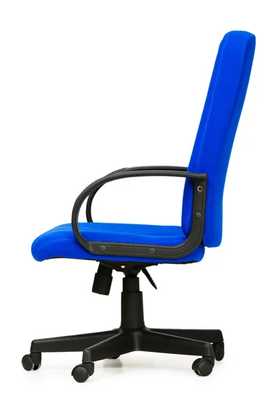 Cadeira azul escritório isolado — Fotografia de Stock