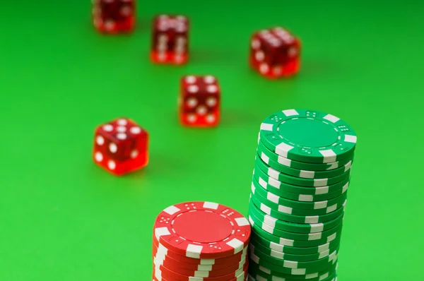 赌场筹码和反对格林卡 — 图库照片