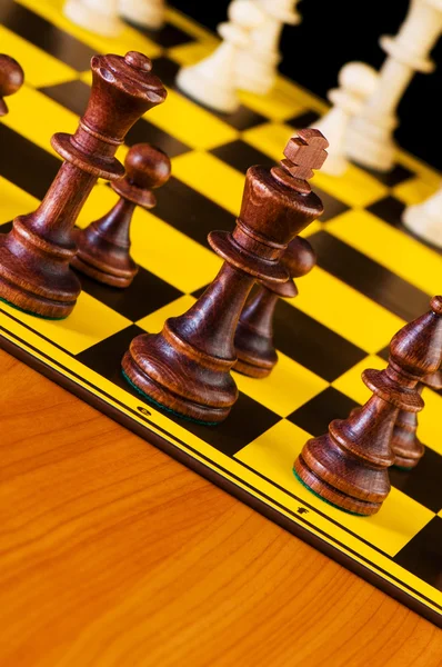 Schachkonzept mit Figuren — Stockfoto