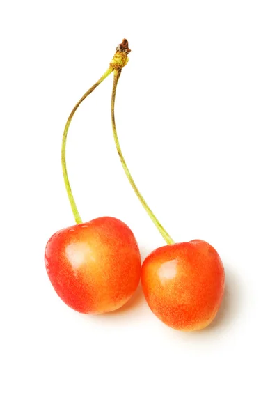 Cherries isolated on the white — Stock Photo, Image