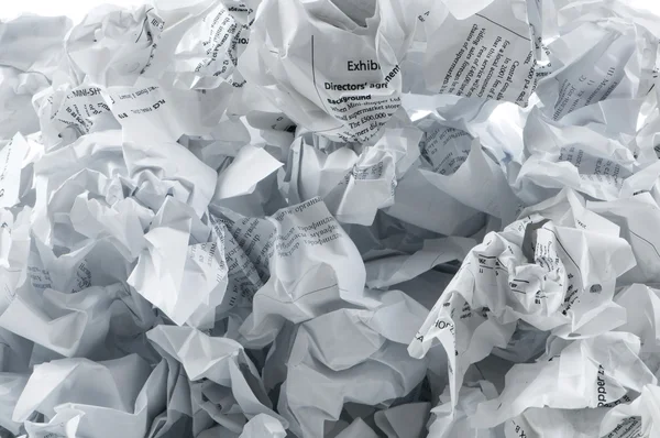 Conceito de reciclagem com muito papel — Fotografia de Stock