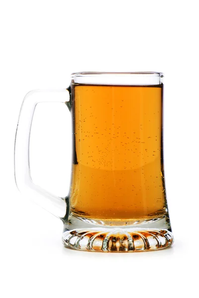 Beer glasses isolated on the white Stock Photo
