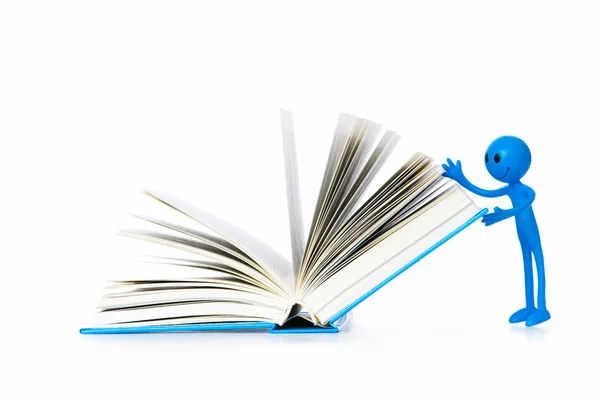 Концепция образования - книги и смайлик — стоковое фото