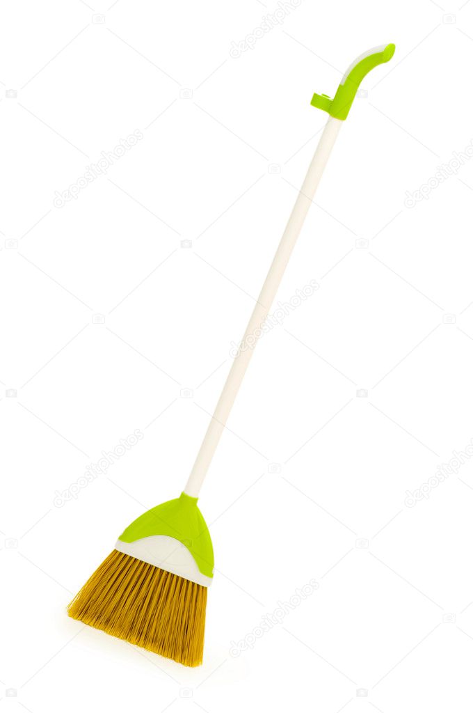 Cleaning broom isolated on the white