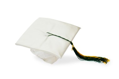 Graduation cap isolated on the white clipart