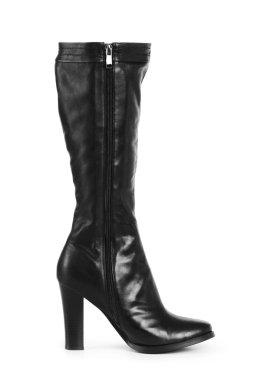 Black boots isolated on the white clipart