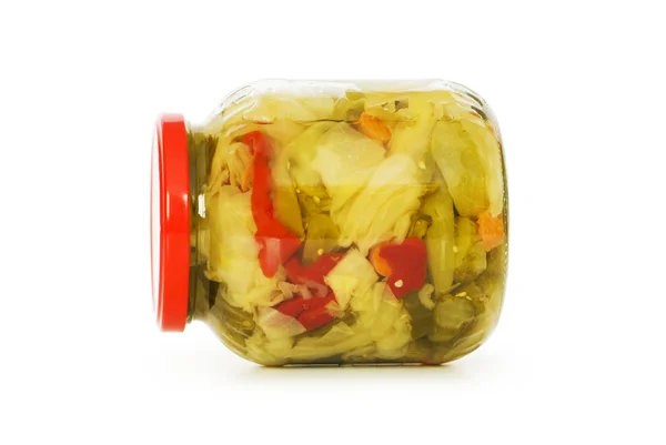 Pickels 항아리는 흰색 절연 — 스톡 사진