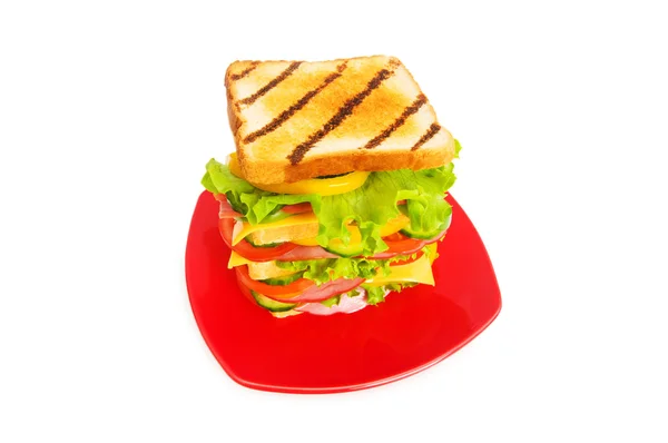 Riesen-Sandwich isoliert auf dem weißen — Stockfoto