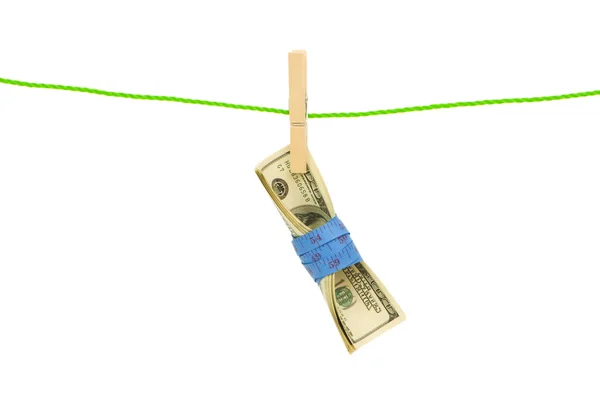 Concept de blanchiment d'argent avec dollars — Photo