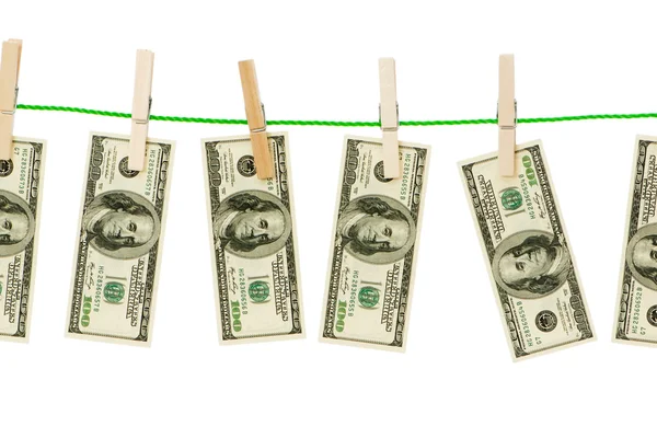 Pengar penningtvätt koncept med dollar — Stockfoto