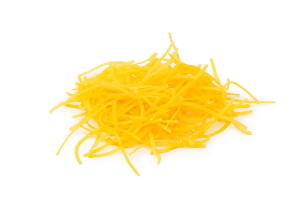 Κίτρινα noodles απομονωμένη στο λευκό — Φωτογραφία Αρχείου