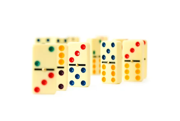 Dominos colorés isolés — Photo