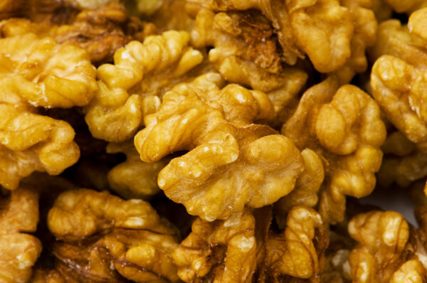 Fresh walnut nuts isolated