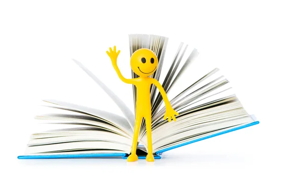 Onderwijs concept - boeken en smilie — Stockfoto