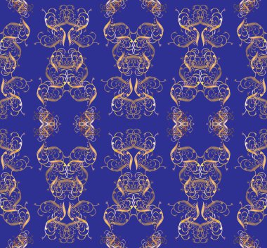 Seamless golden pattern clipart