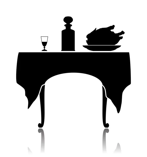 Ресторан столик — стоковый вектор