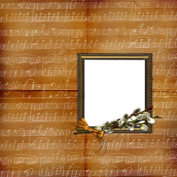 Frame on grunge musical background — Stock Photo, Image