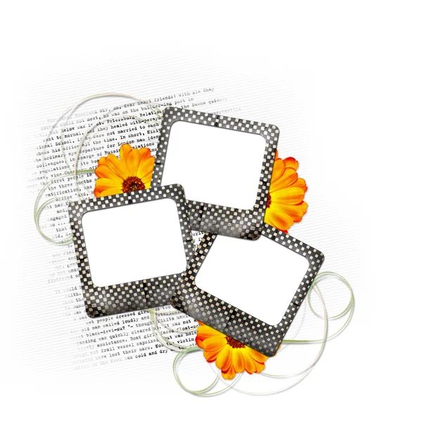 Slaytlar ve çiçek tasarımı için kart — Stok fotoğraf
