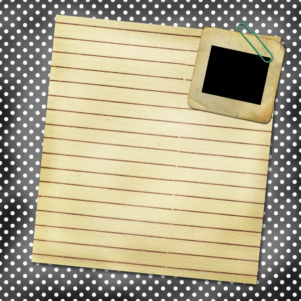 Карточка для дизайна с листом и слайдом — стоковое фото