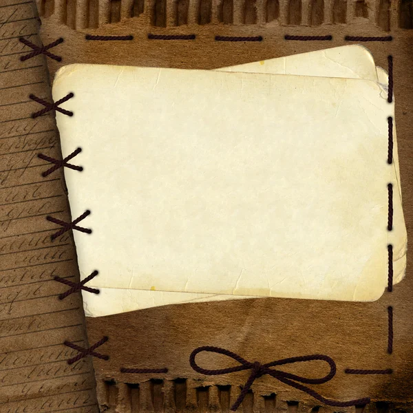 Παλαιόν Ιστορικόν χαρτόνι για σχέδιο με σχοινί — Φωτογραφία Αρχείου