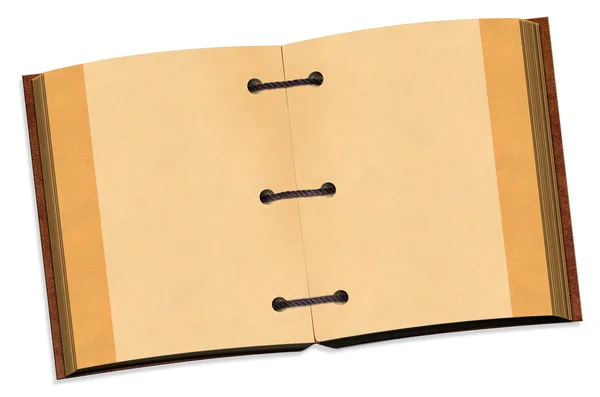 Öppna anteckningsboken för design på isolerade bakgrund Stockbild