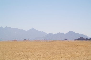 Mirage in desert clipart
