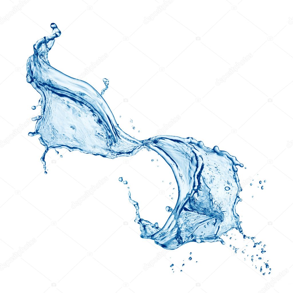 Blue Water Splash Isolated Stock Photo Irochka