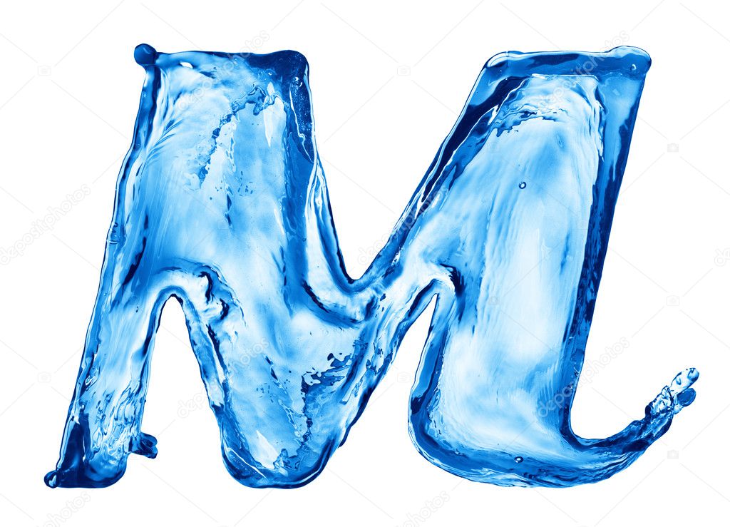 Water splash letter — Stock Photo © Irochka #5130073