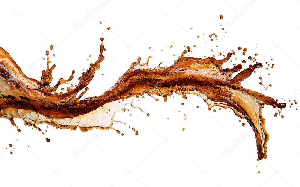 Cola splash isolated Stock Photo by ©Irochka 5137266