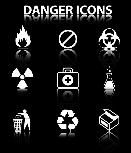 Icônes de danger — Image vectorielle